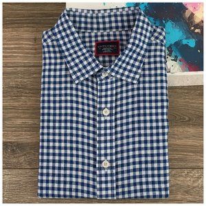 UNTUCKit Men Button Front Shirt Short Sleeve Linen